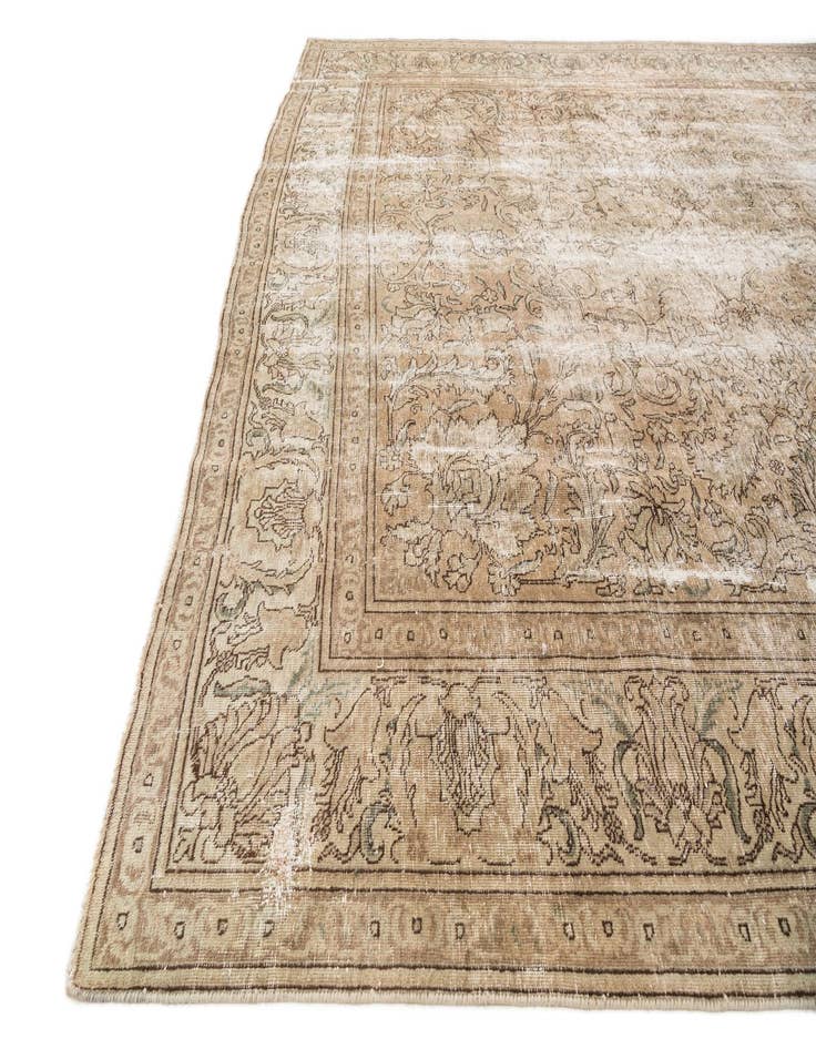 Detail image of  9' 7 x 10' 7  Hand Knotted Ultra Vintage Persian Wool Rug