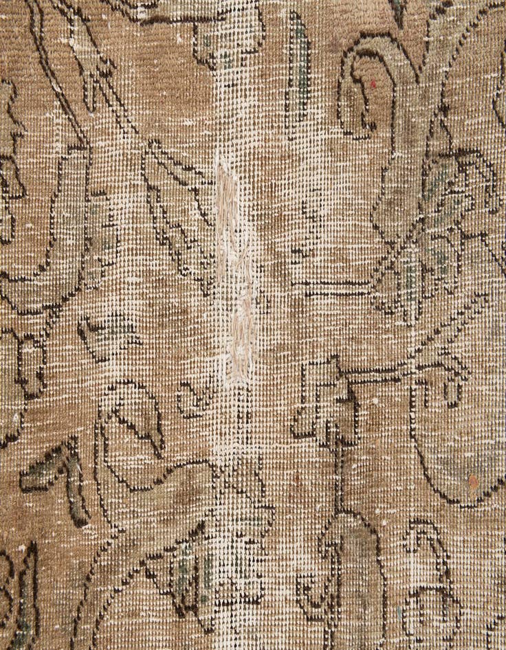 Detail image of  9' 7 x 10' 7  Hand Knotted Ultra Vintage Persian Wool Rug