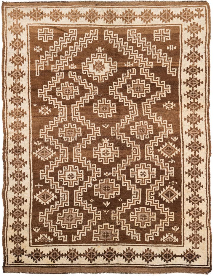  5' 6 x 9' 8  Hand Knotted Ultra Vintage Persian W...