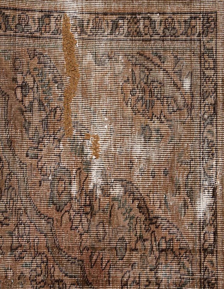 Detail image of  6' 6 x 9' 4  Hand Knotted Ultra Vintage Persian Wool Rug