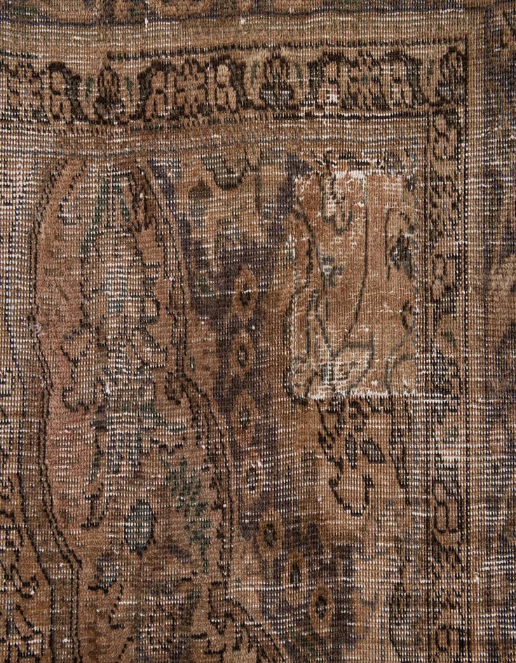 Detail image of  6' 6 x 9' 4  Hand Knotted Ultra Vintage Persian Wool Rug