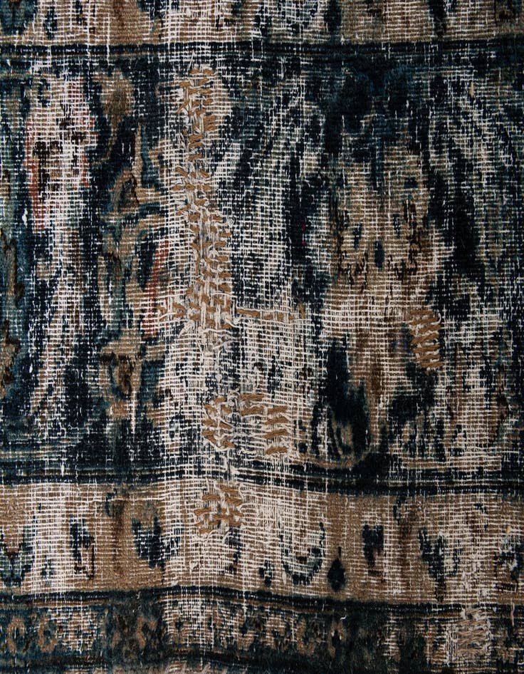 Detail image of  10' x 13'  Hand Knotted Ultra Vintage Persian Wool Rug