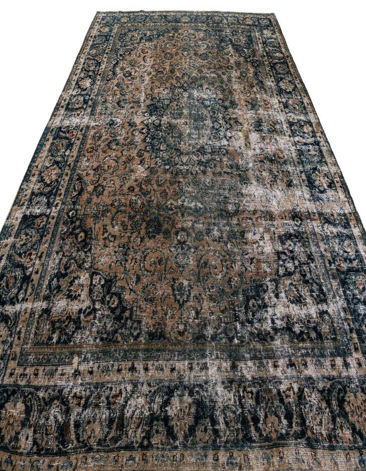 Detail image of  10' x 13'  Hand Knotted Ultra Vintage Persian Wool Rug