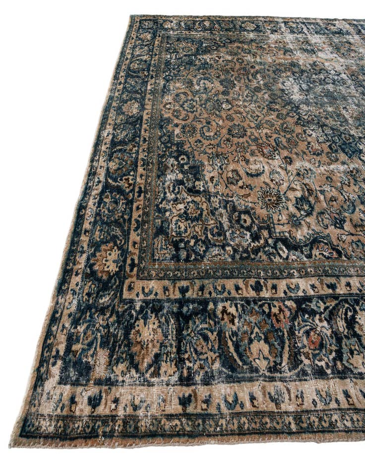 Detail image of  10' x 13'  Hand Knotted Ultra Vintage Persian Wool Rug