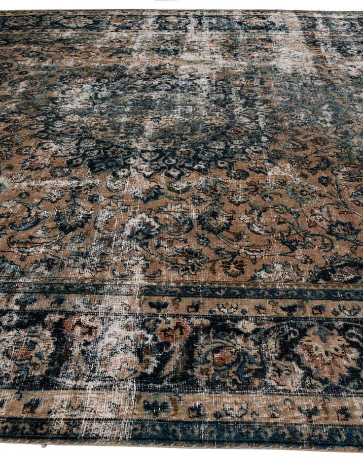 Detail image of  10' x 13'  Hand Knotted Ultra Vintage Persian Wool Rug