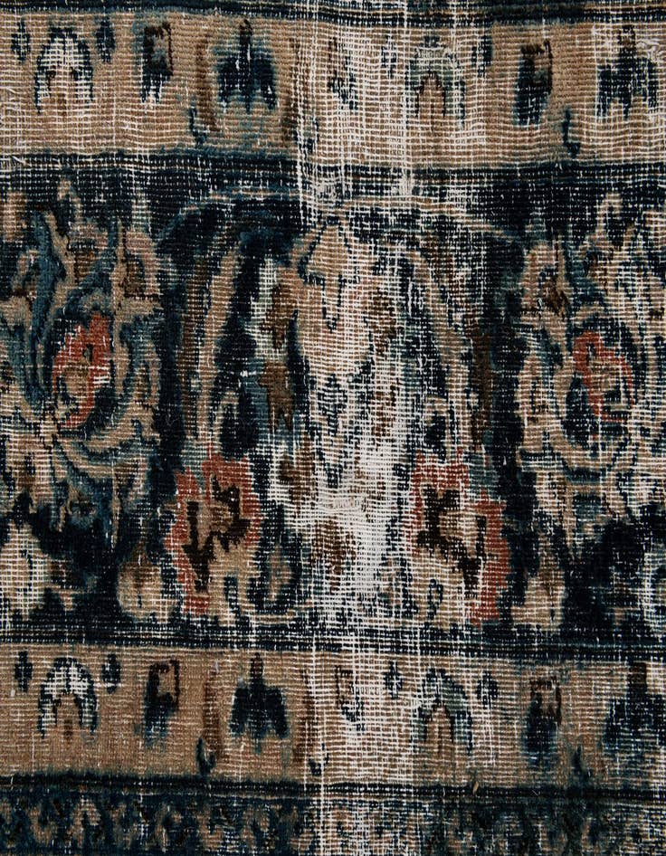 Detail image of  10' x 13'  Hand Knotted Ultra Vintage Persian Wool Rug