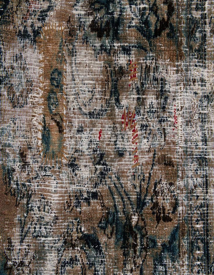 Detail image of  10' x 13'  Hand Knotted Ultra Vintage Persian Wool Rug