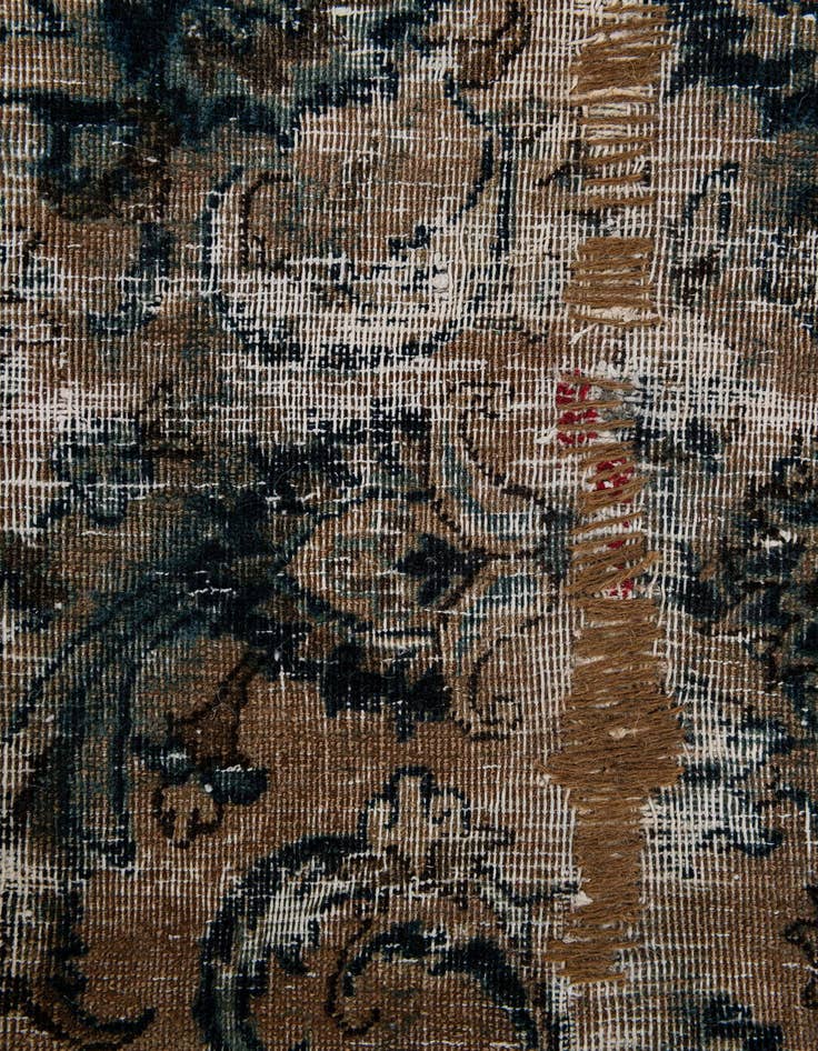 Detail image of  10' x 13'  Hand Knotted Ultra Vintage Persian Wool Rug
