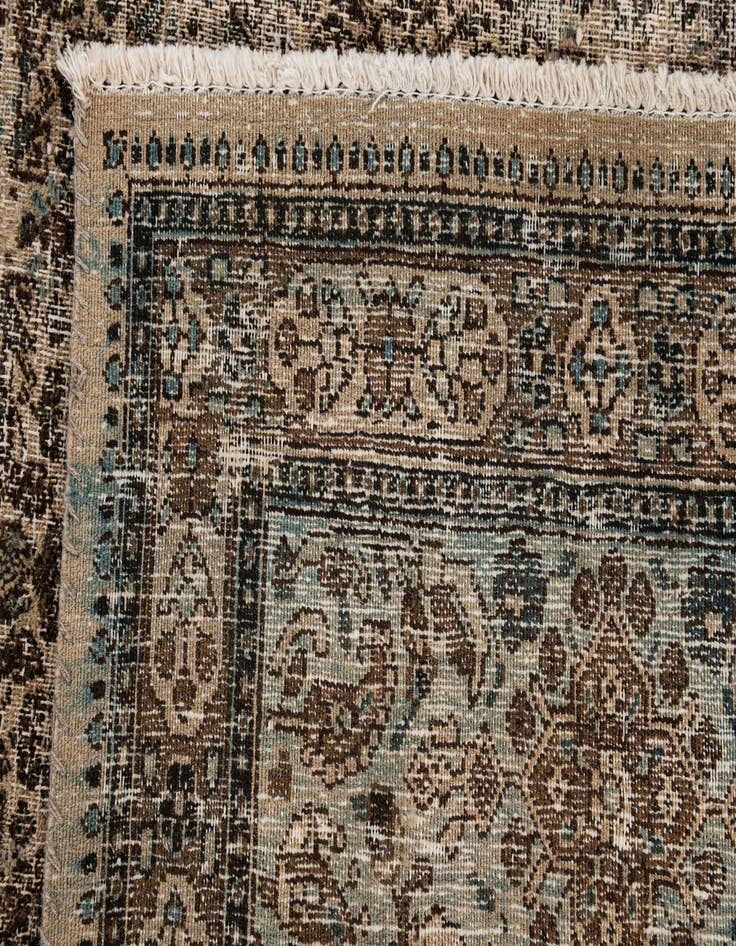 Detail image of  8' 10 x 12' 2  Hand Knotted Ultra Vintage Persian Wool Rug
