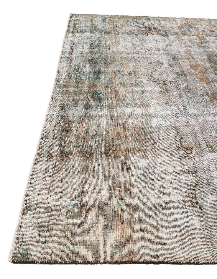 Detail image of  6' 8 x 8' 5  Hand Knotted Ultra Vintage Persian Wool Rug