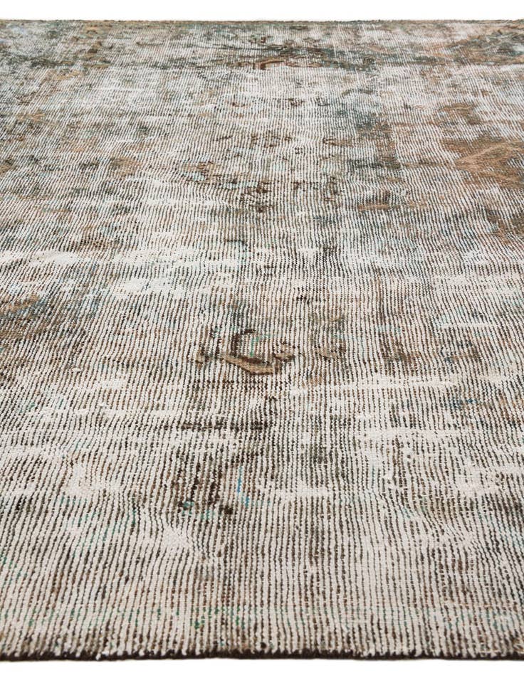 Detail image of  6' 8 x 8' 5  Hand Knotted Ultra Vintage Persian Wool Rug
