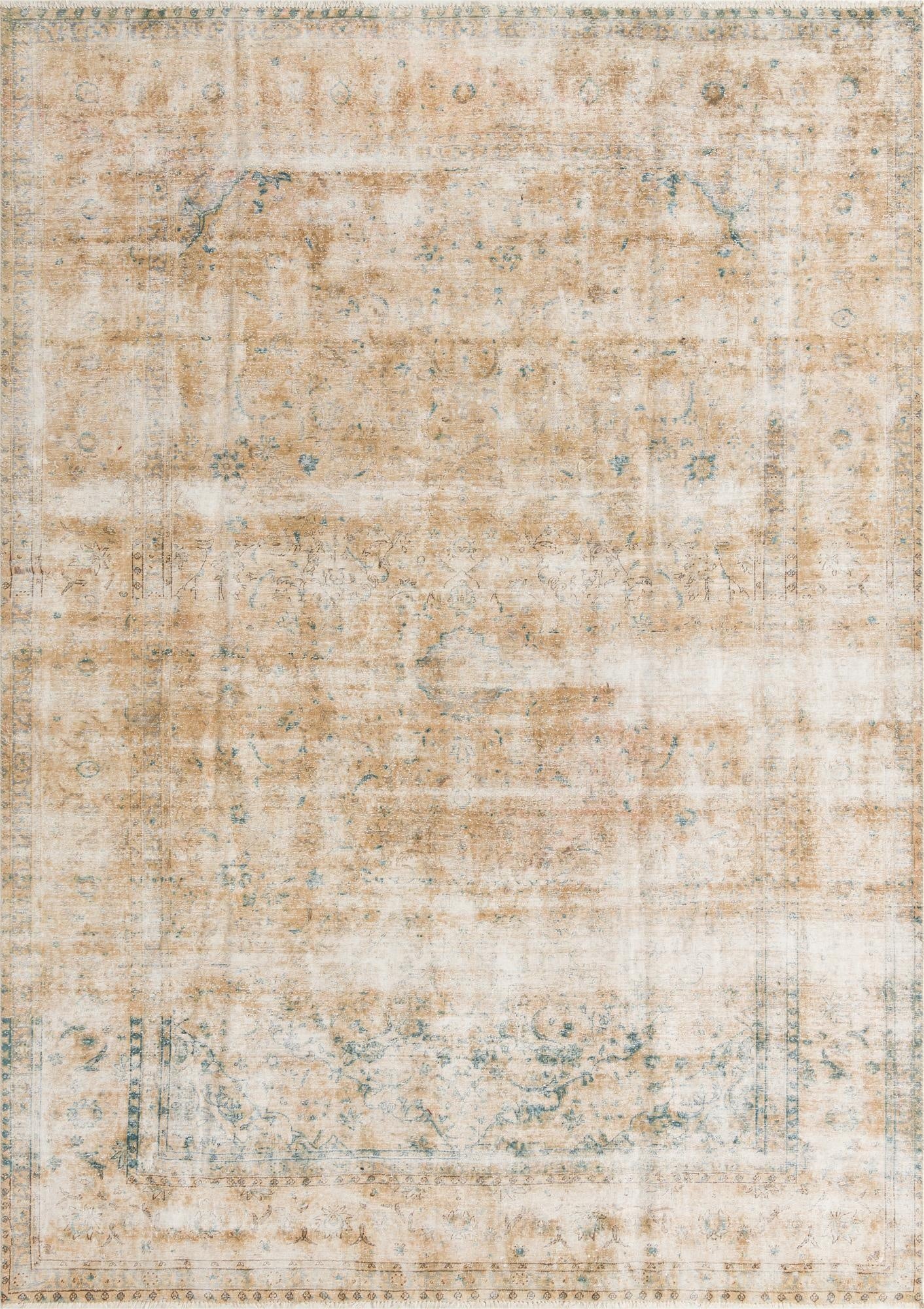  8' 1 x 11' 5  Hand Knotted Ultra Vintage Persian Wool Rug