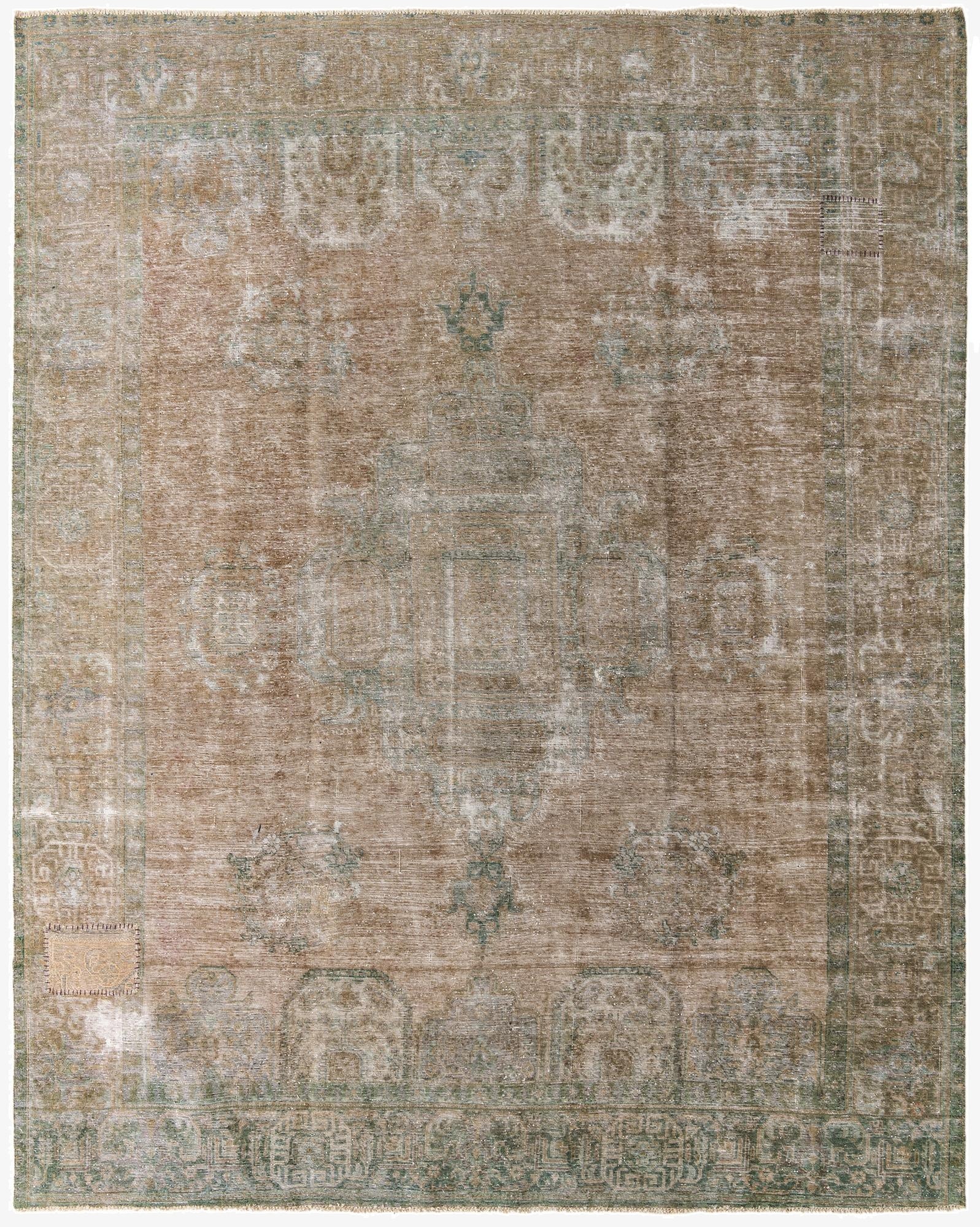  9' 8 x 12' 5  Hand Knotted Ultra Vintage Persian Wool Rug