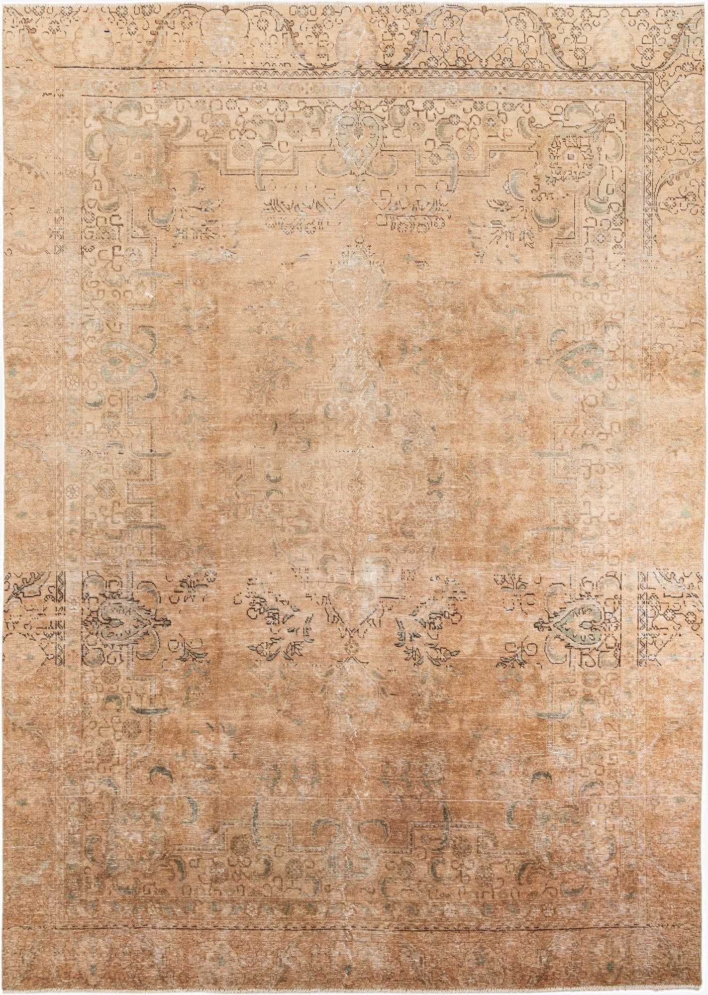  8' 10 x 12' 4  Hand Knotted Ultra Vintage Persian Wool Rug
