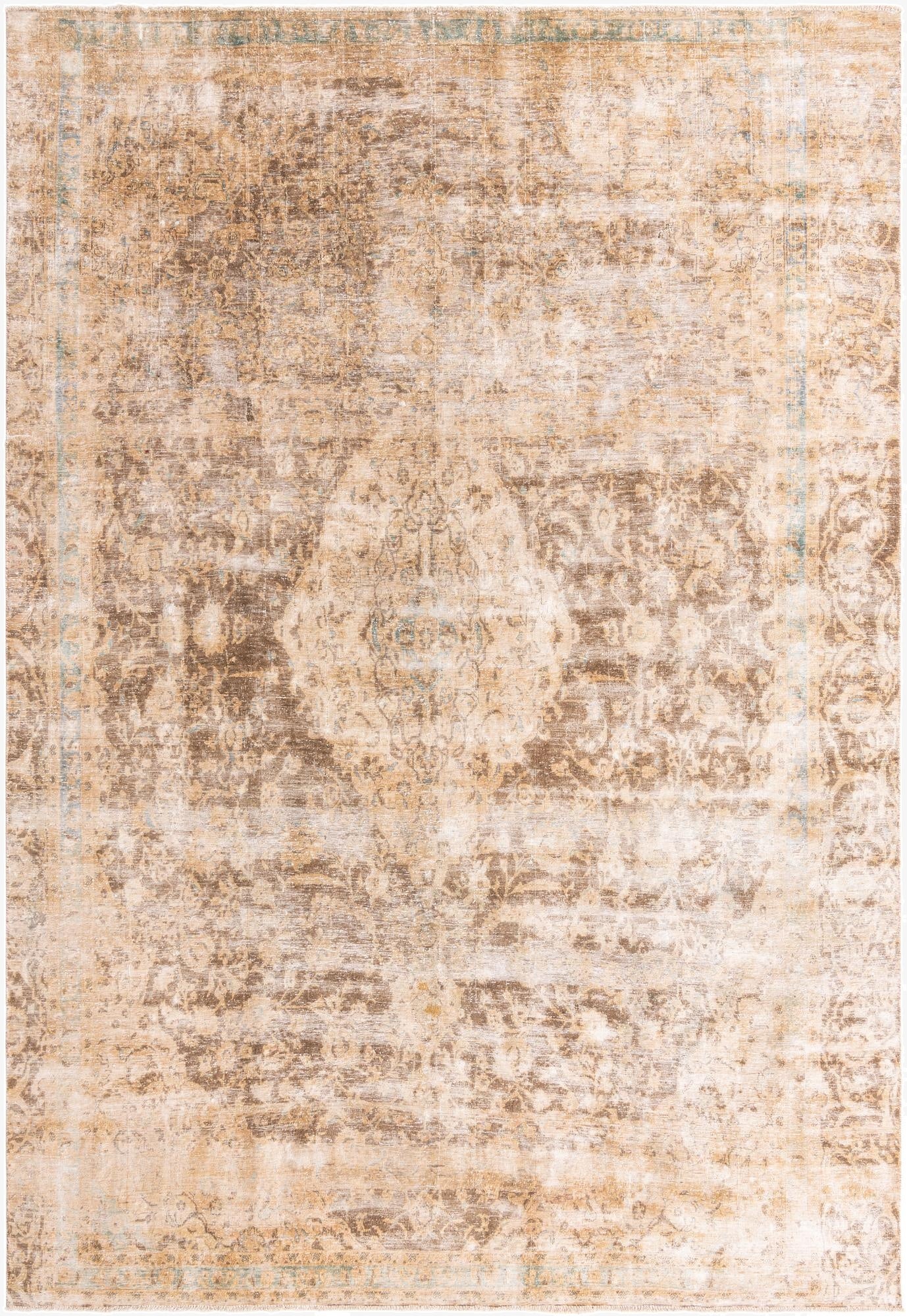  8' 7 x 12' 4  Hand Knotted Ultra Vintage Persian Wool Rug