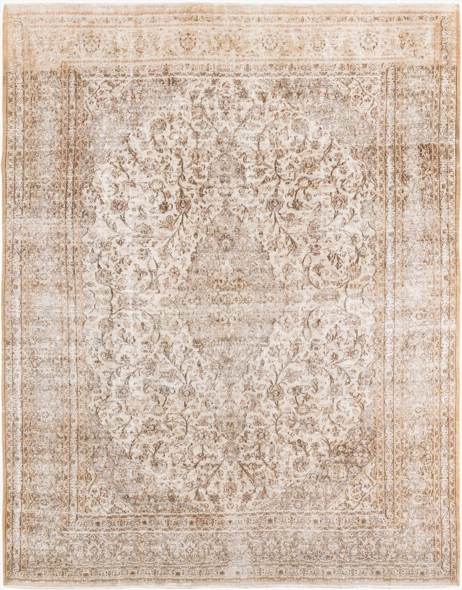  9' 5 x 12' 3  Hand Knotted Ultra Vintage Wool Rug