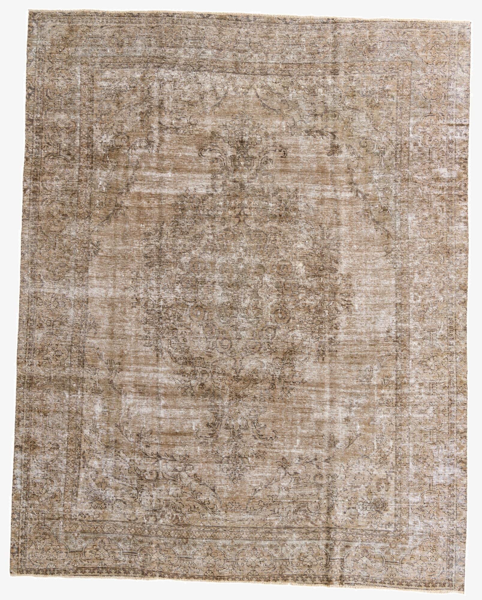  9' 7 x 12' 2  Hand Knotted Ultra Vintage Persian Wool Rug