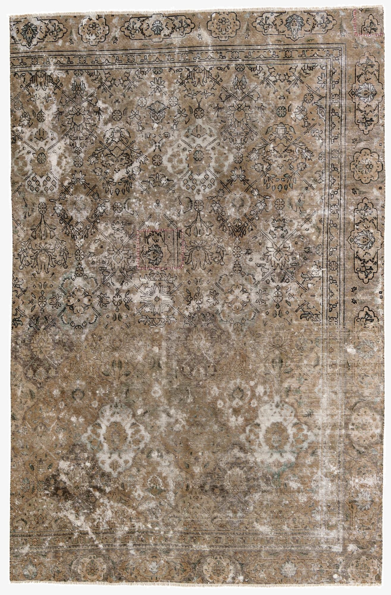  7' 6 x 11' 7  Hand Knotted Ultra Vintage Persian Wool Rug