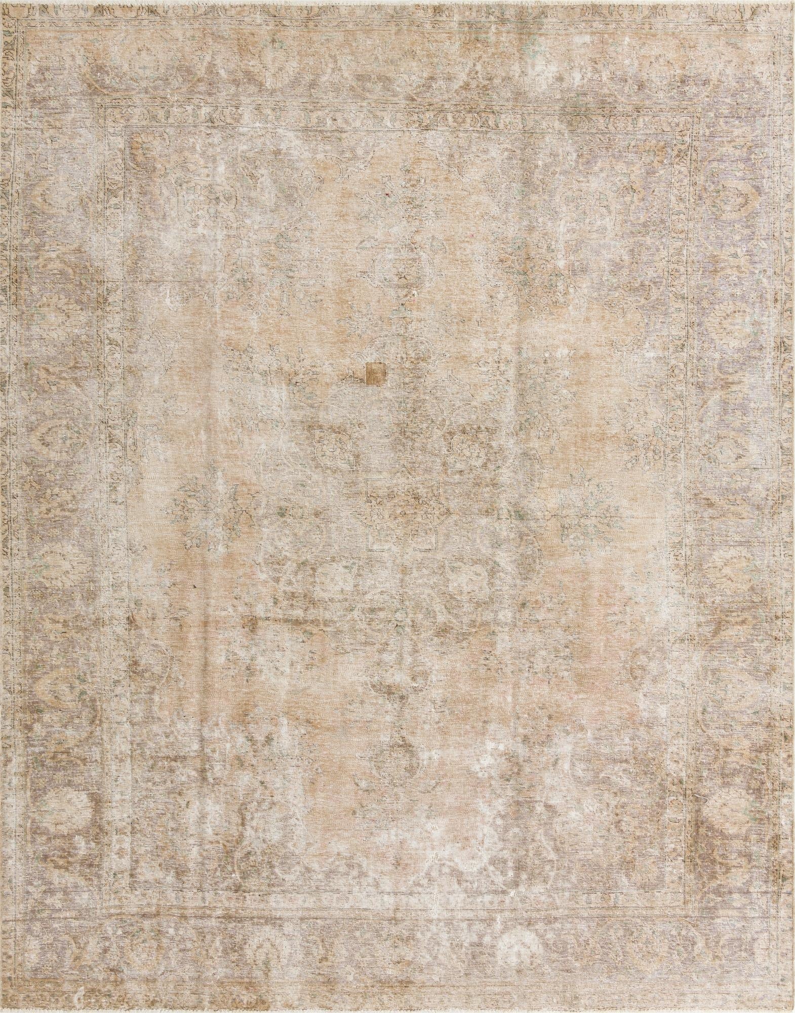  9' 9 x 12' 6  Hand Knotted Ultra Vintage Persian Wool Rug