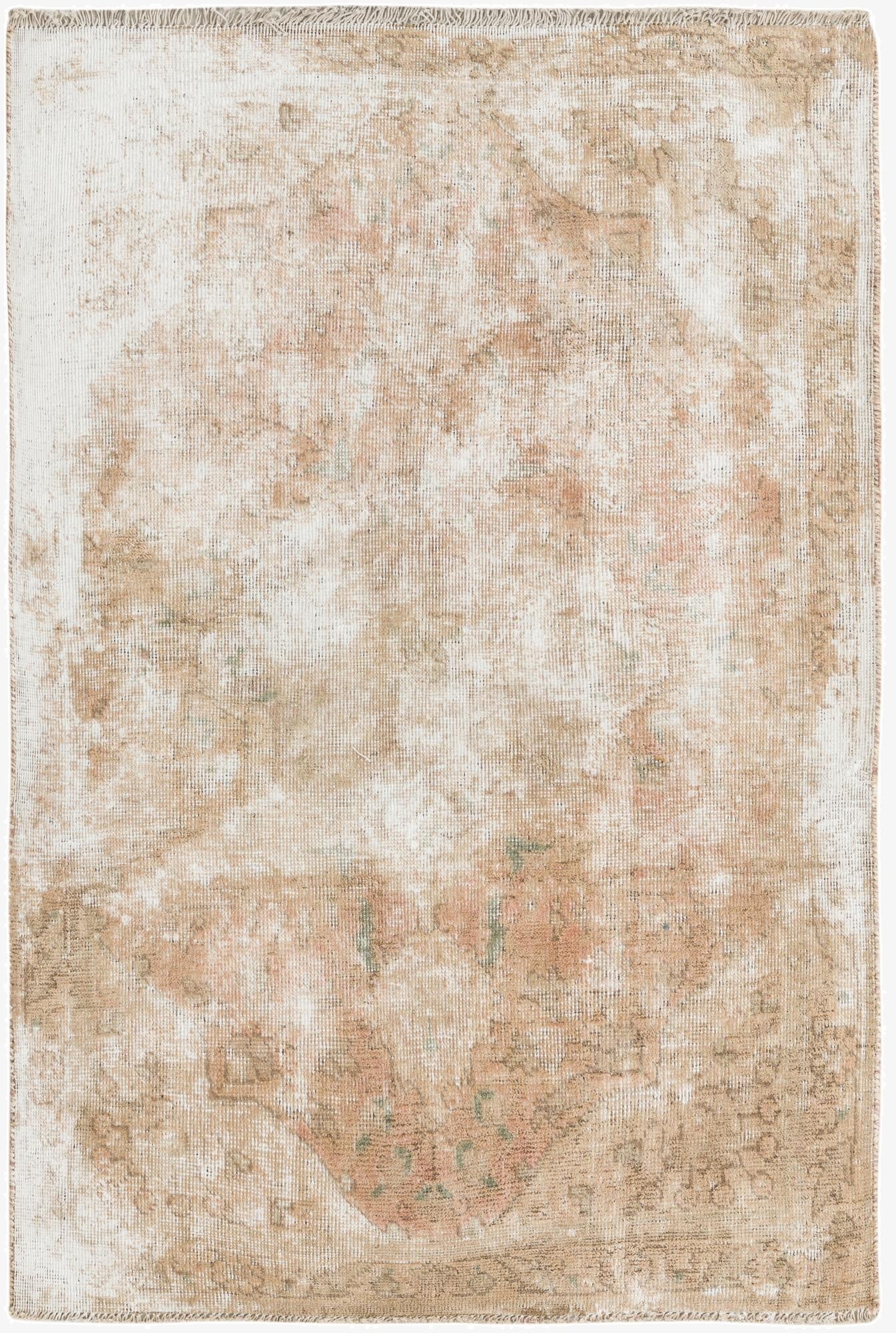  3' 1 x 4' 6  Hand Knotted Ultra Vintage Persian Wool Rug