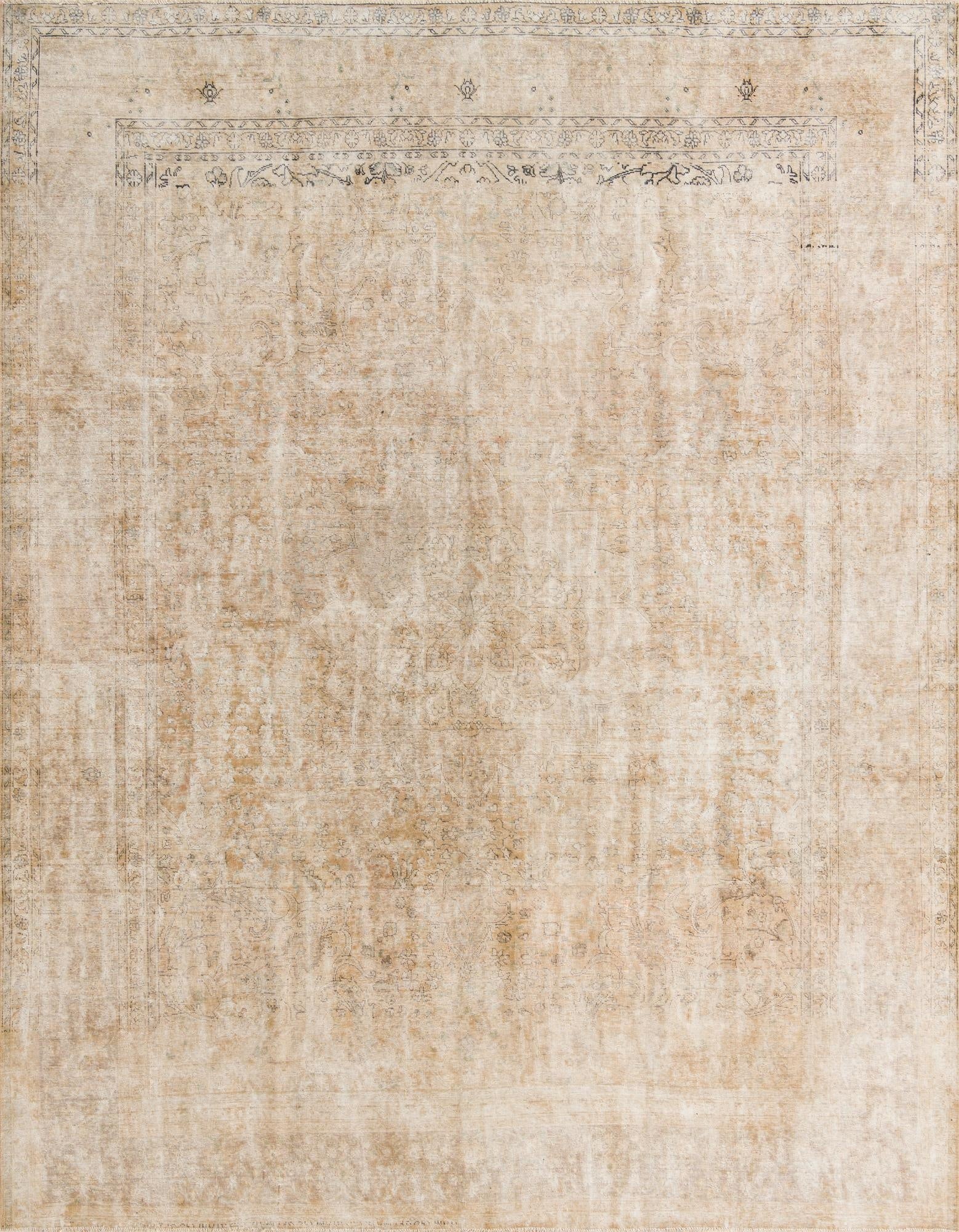  9' 10 x 12' 8  Hand Knotted Ultra Vintage Persian Wool Rug