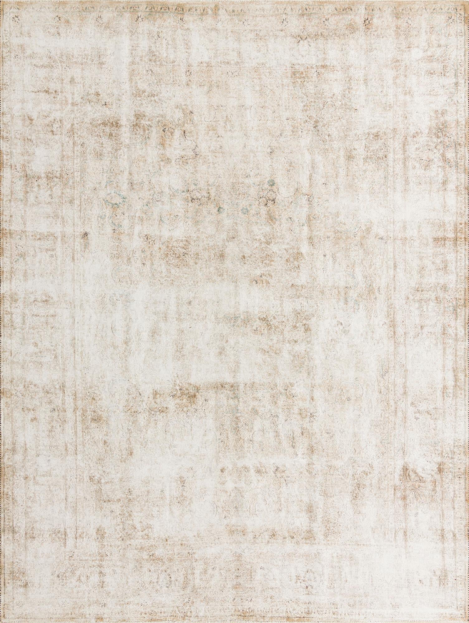  9' 7 x 13'  Hand Knotted Ultra Vintage Persian Wool Rug