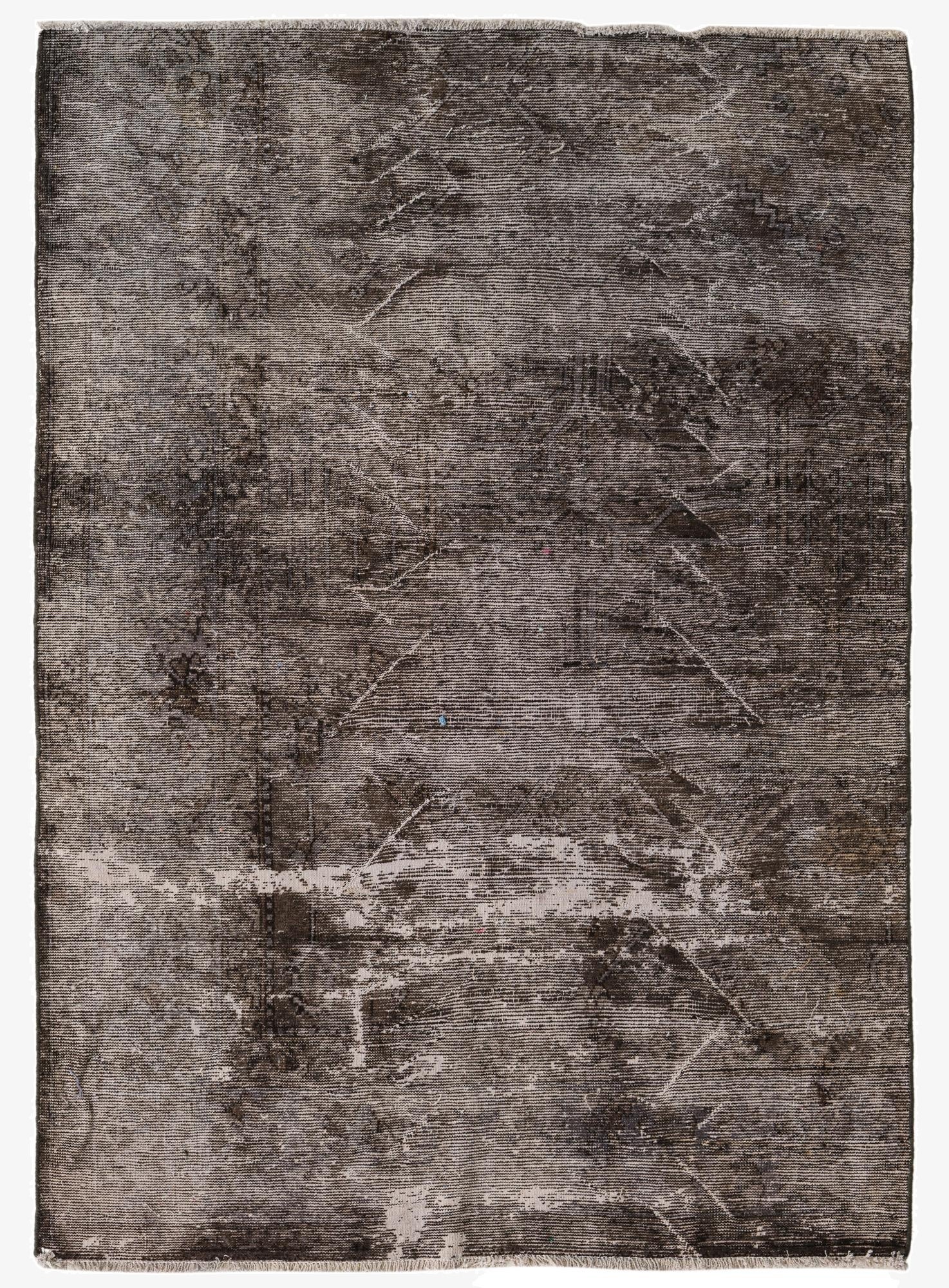  4' 10 x 6' 9  Hand Knotted Ultra Vintage Persian Wool Rug