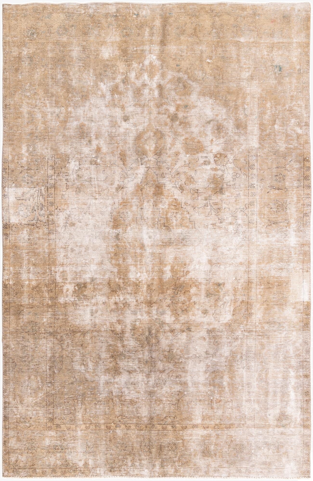  6' 2 x 9' 7  Hand Knotted Ultra Vintage Persian Wool Rug