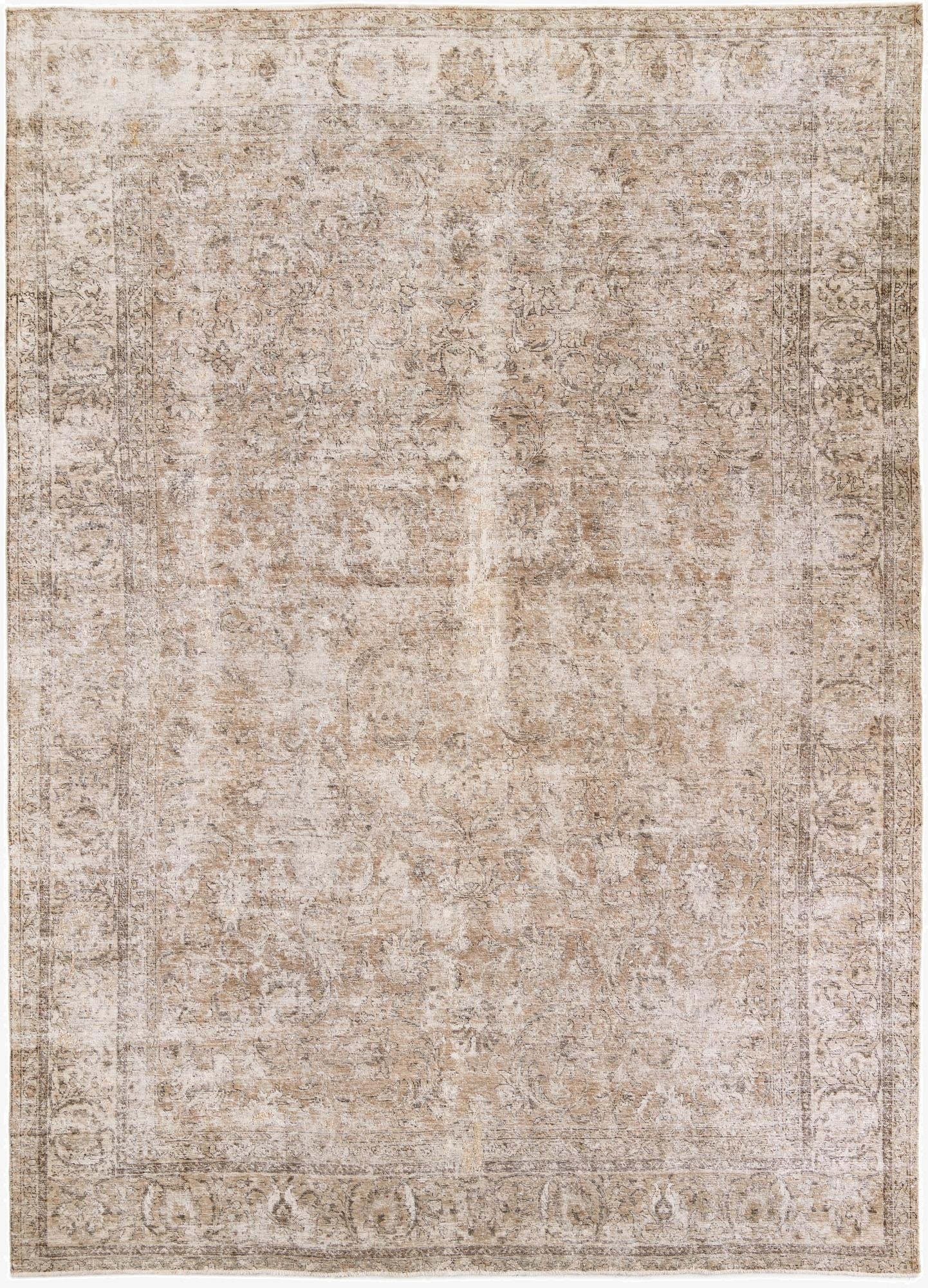  9' 3 x 12' 7  Hand Knotted Ultra Vintage Persian Wool Rug