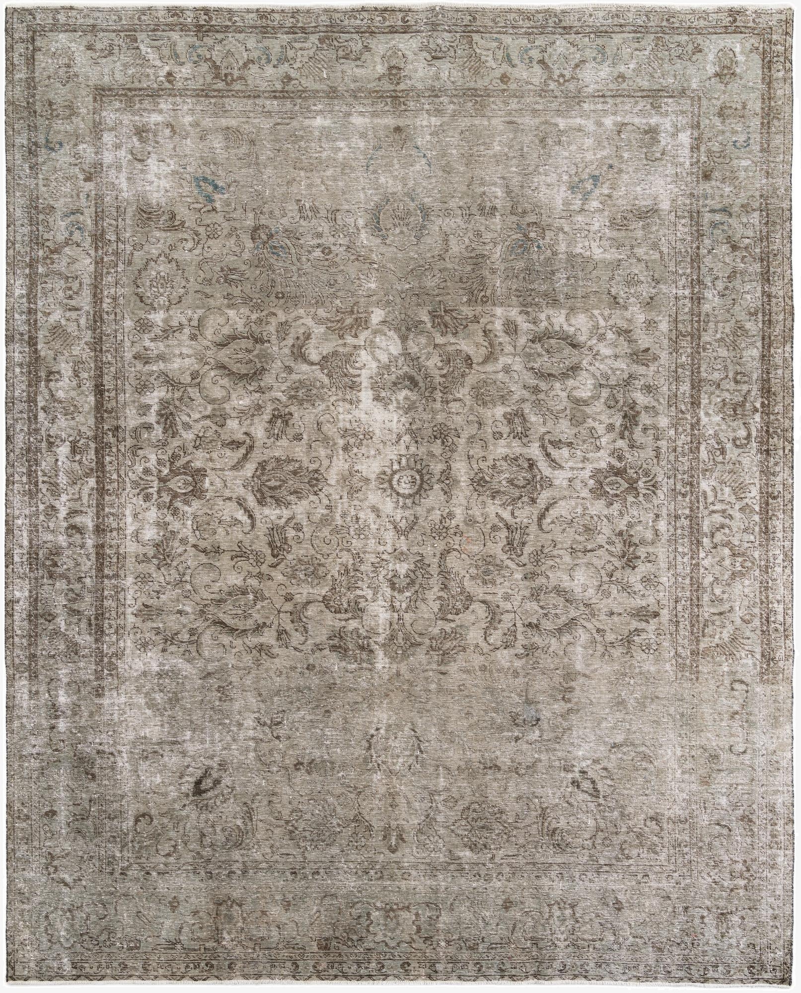  10' 1 x 12' 6  Hand Knotted Ultra Vintage Persian Wool Rug