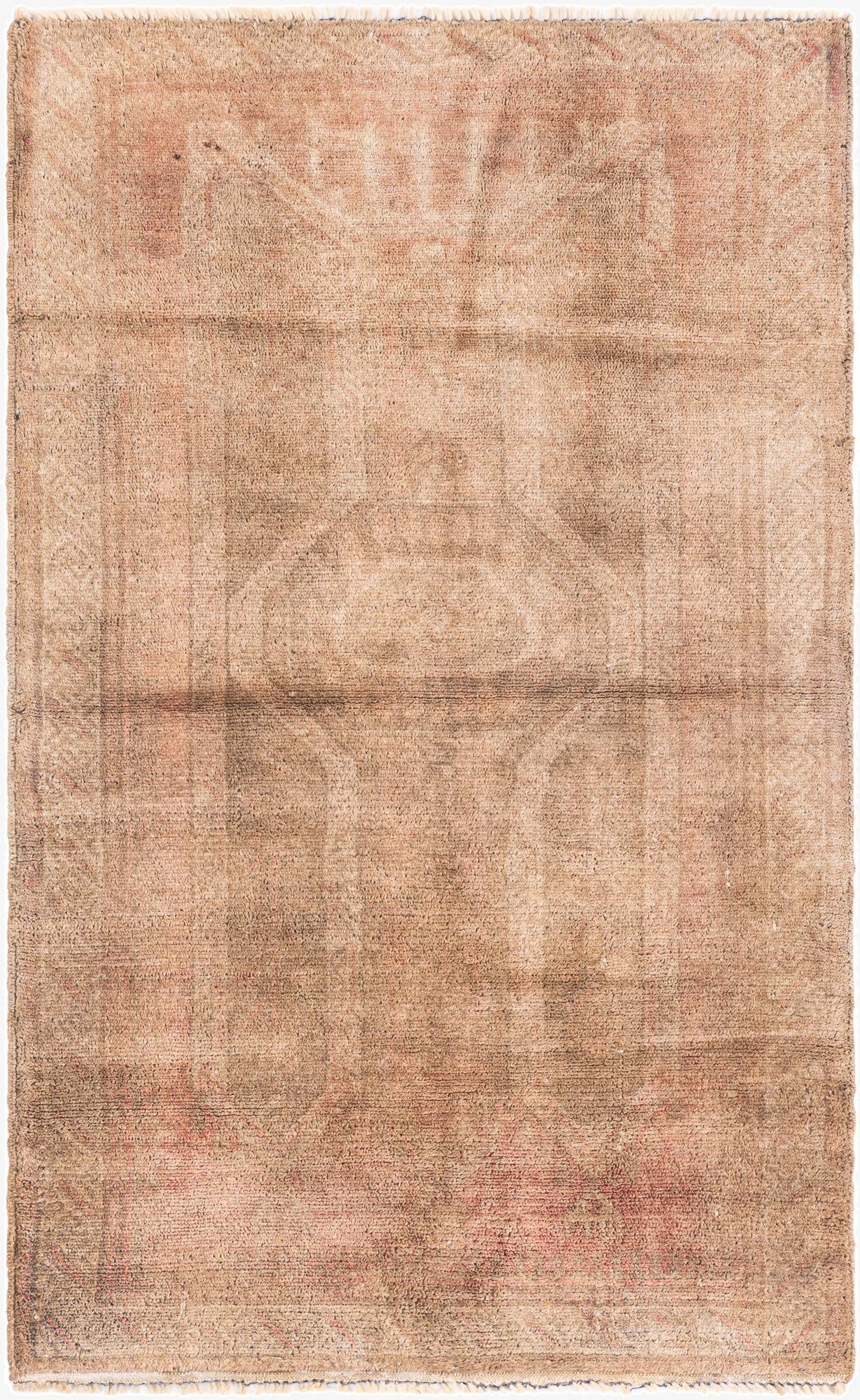  2' 10 x 4' 7  Hand Knotted Ultra Vintage Persian Wool Rug