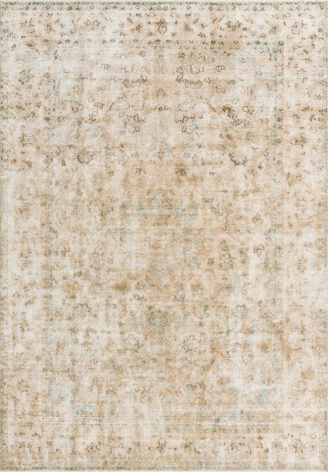  7' 5 x 10' 8  Hand Knotted Ultra Vintage Persian Wool Rug