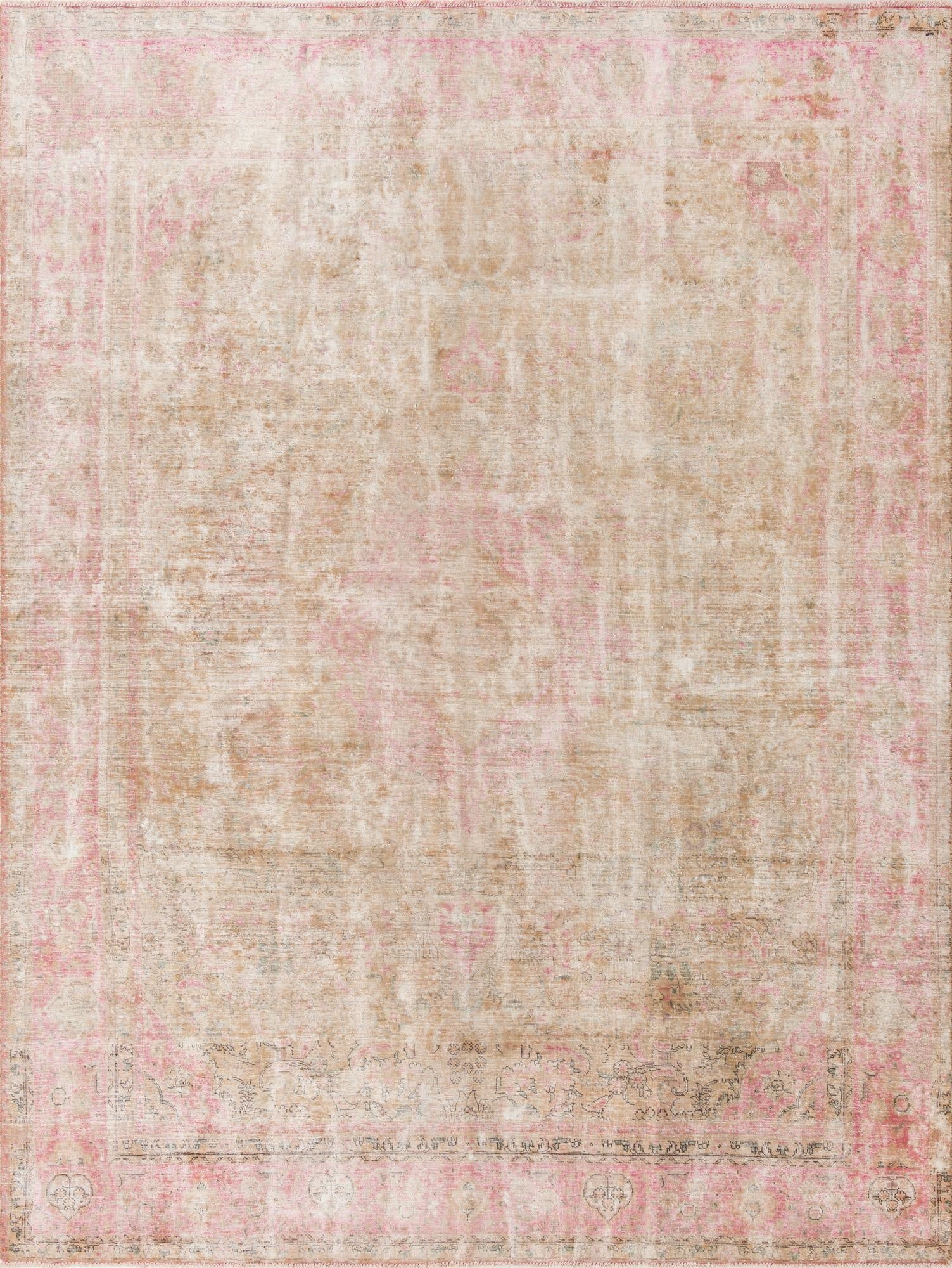  9' 9 x 12' 9  Hand Knotted Ultra Vintage Persian Wool Rug