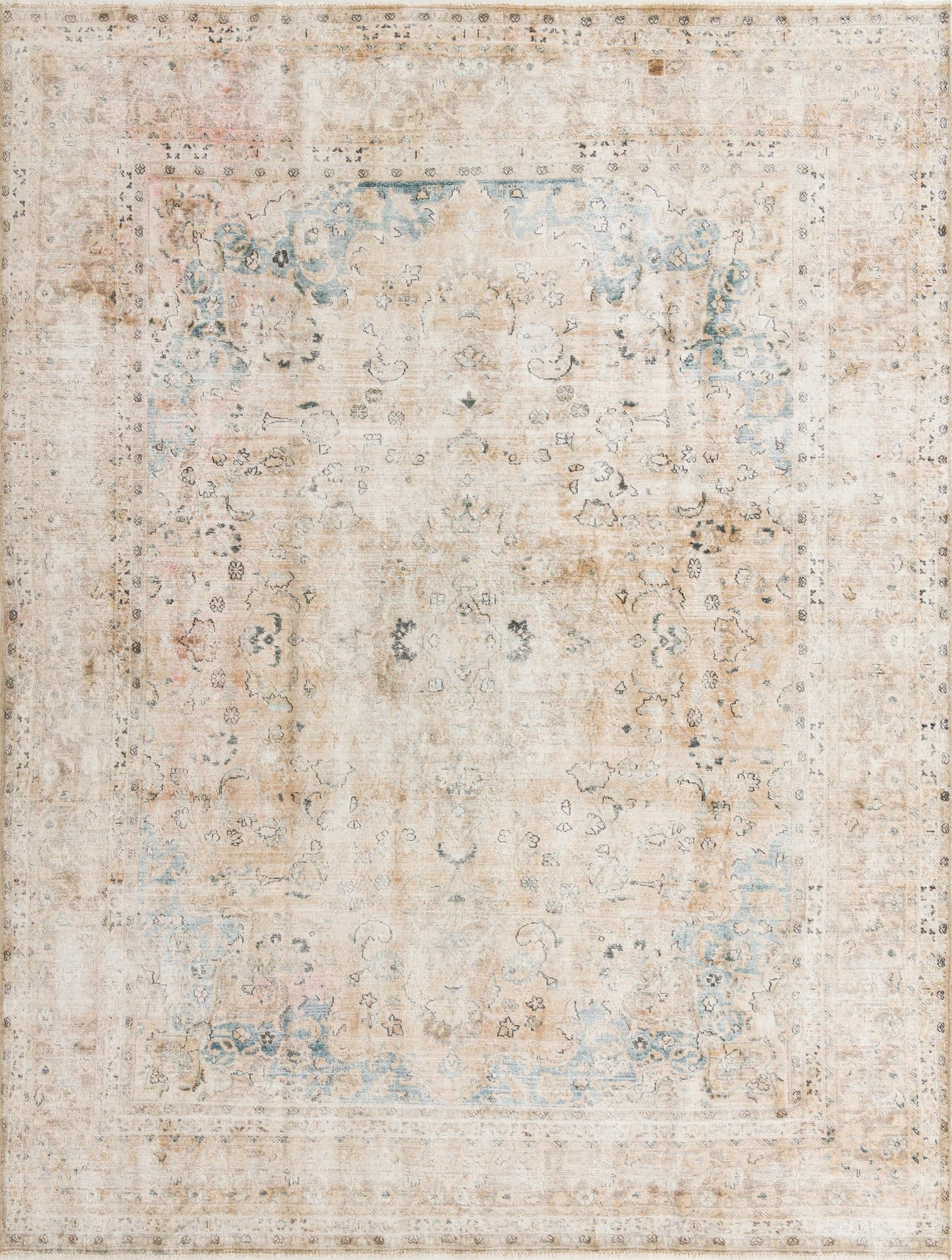  9' 4 x 12' 3  Hand Knotted Ultra Vintage Persian Wool Rug