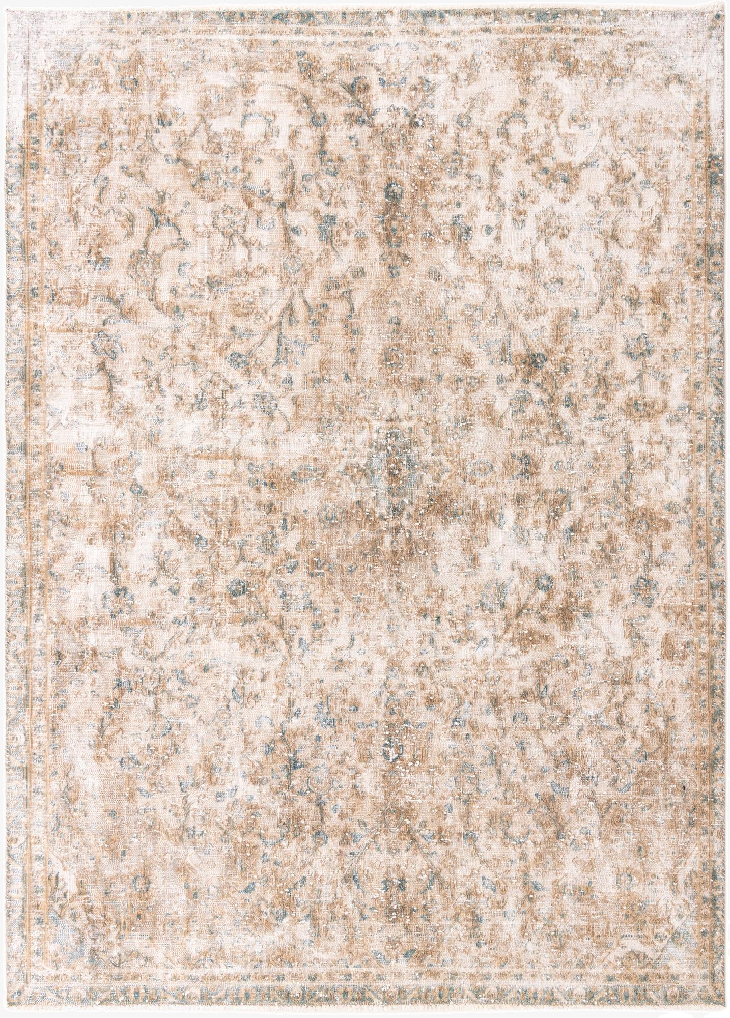  6' 9 x 9' 6  Hand Knotted Ultra Vintage Persian Wool Rug