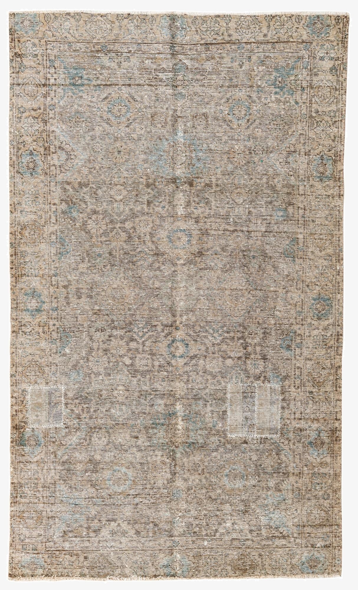  5' 8 x 9' 6  Hand Knotted Ultra Vintage Persian Wool Rug