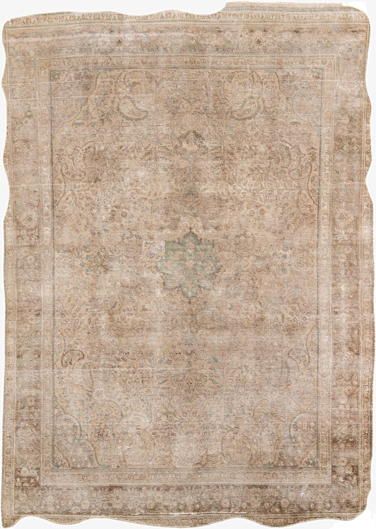  7' 10 x 11' 1  Hand Knotted Ultra Vintage Persian Wool Rug