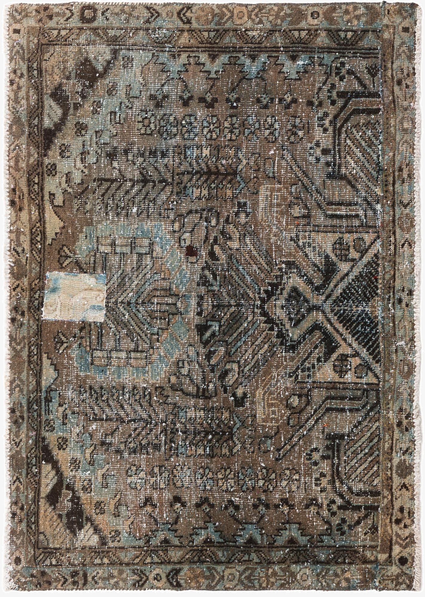  3' 6 x 4' 10  Hand Knotted Ultra Vintage Persian Wool Rug