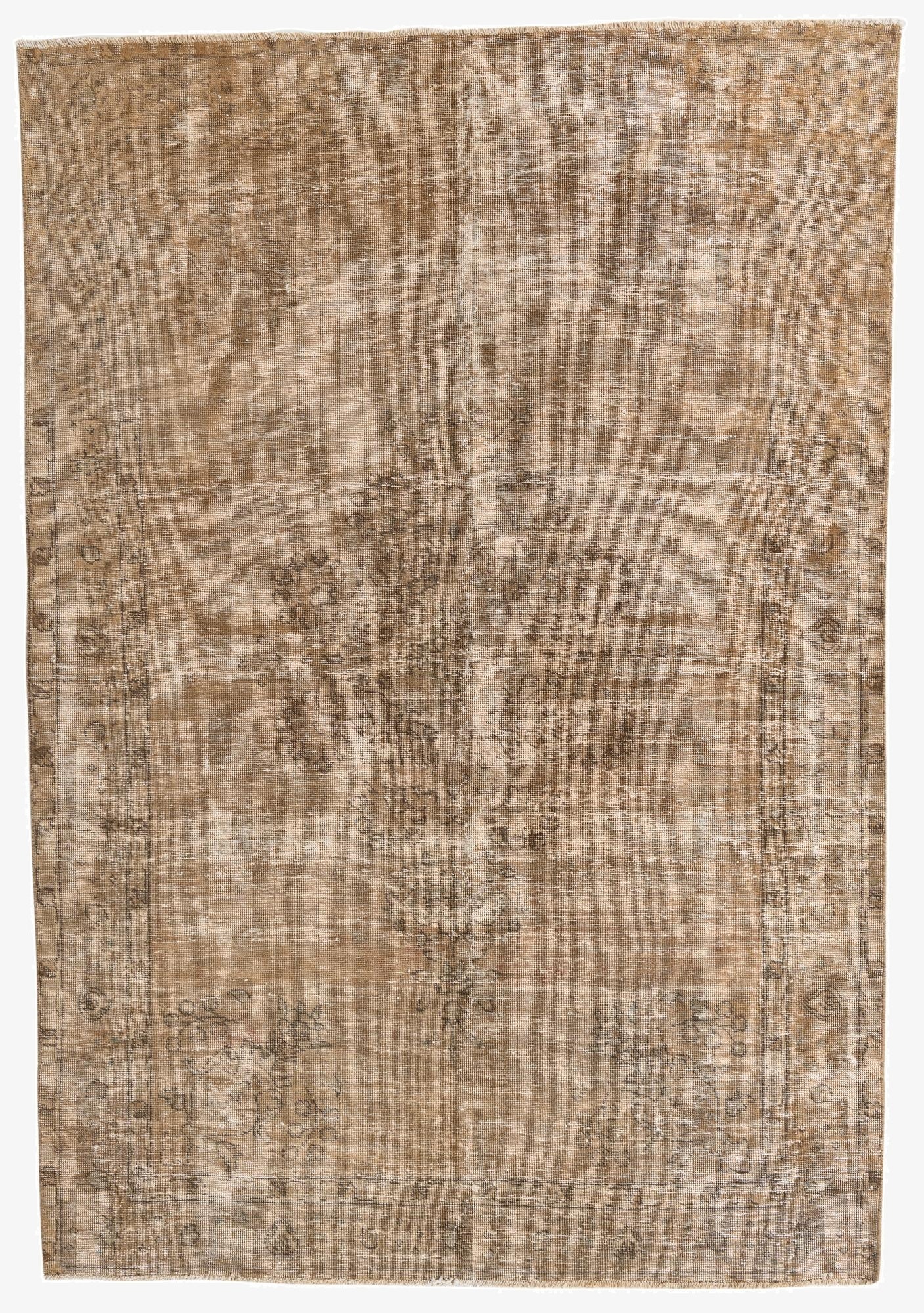  6' 3 x 9' 2  Hand Knotted Ultra Vintage Persian Wool Rug