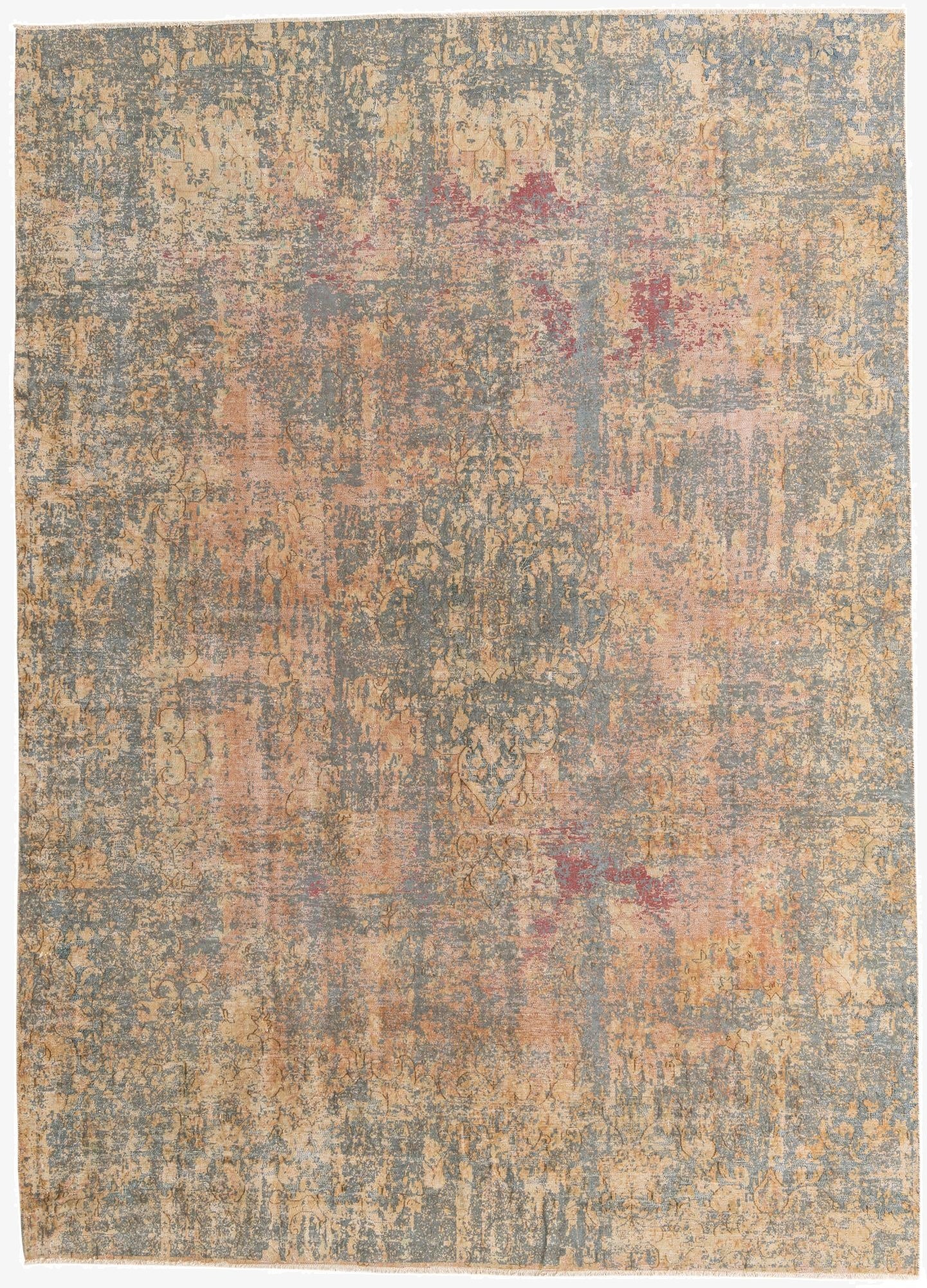  8' 9 x 12' 3  Hand Knotted Ultra Vintage Persian Wool Rug