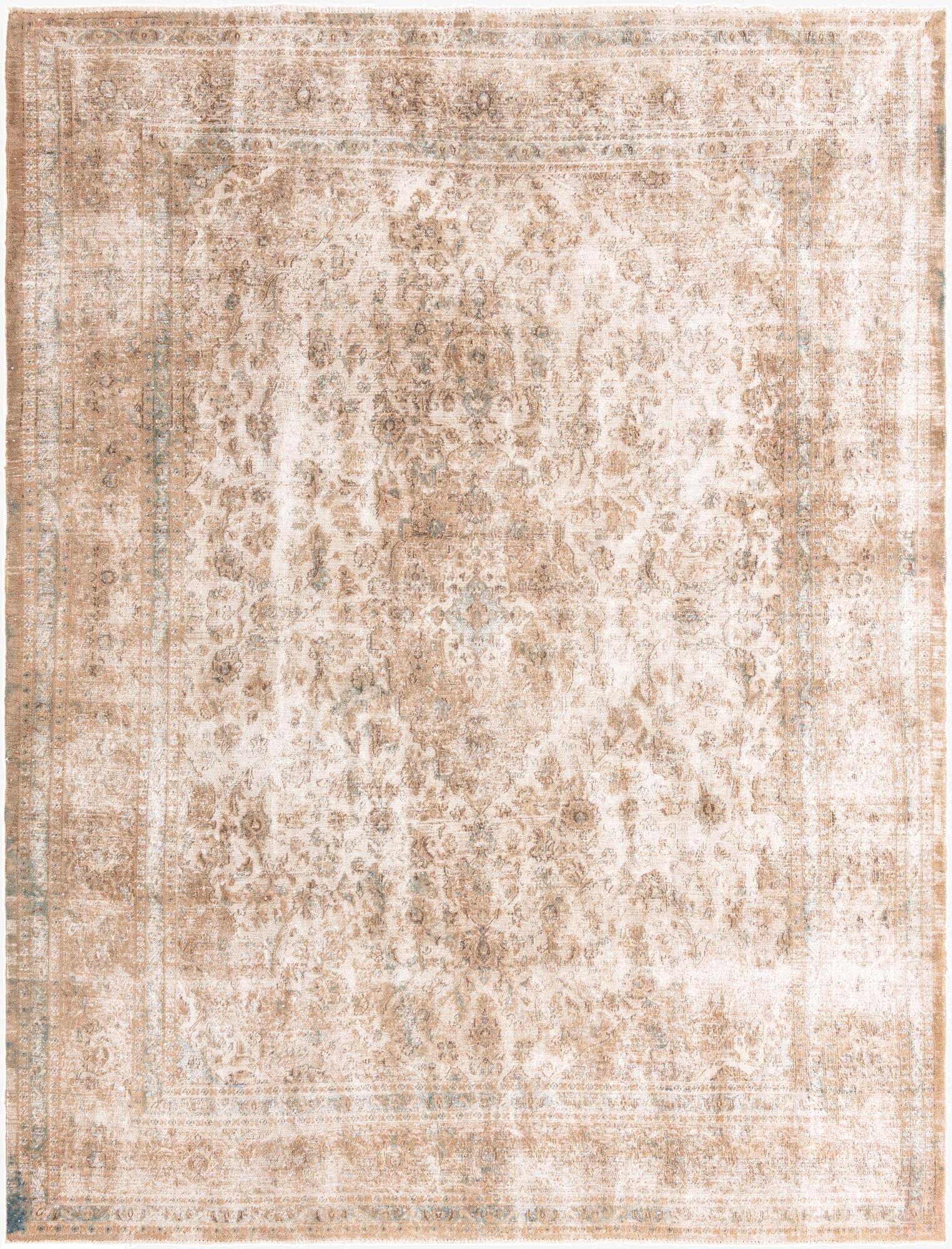  9' 6 x 12' 7  Hand Knotted Ultra Vintage Persian Wool Rug