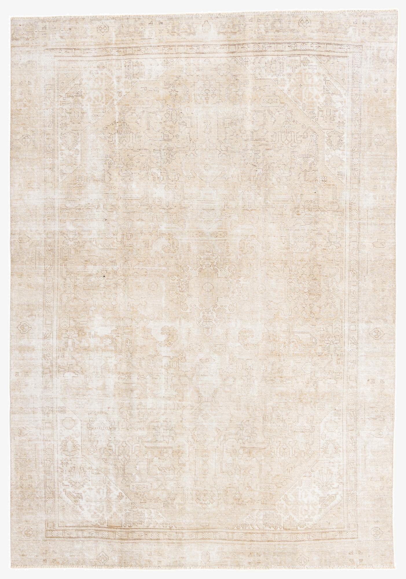  7' 3 x 10' 5  Hand Knotted Ultra Vintage Persian Wool Rug