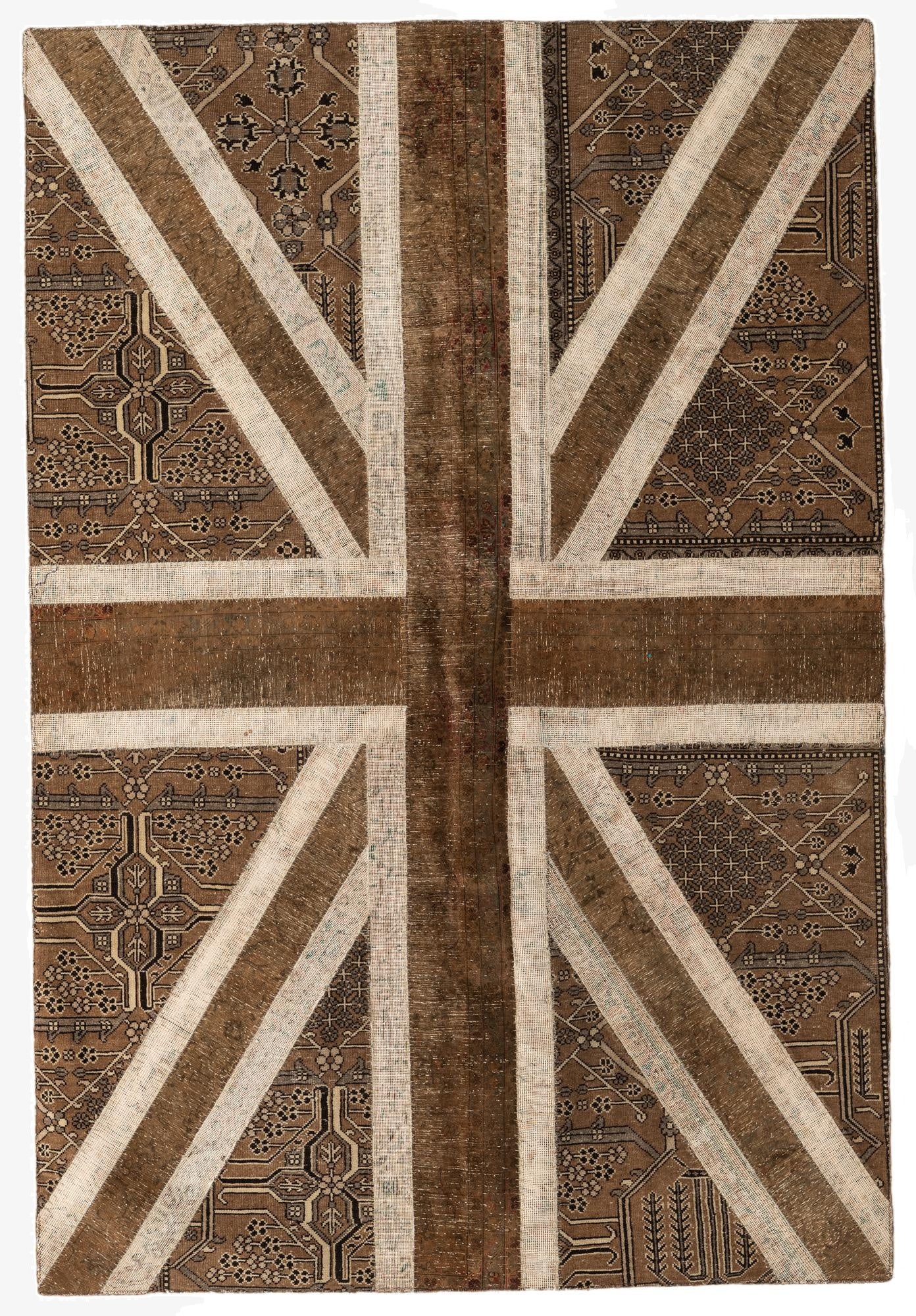  6' 7 x 9' 9  Hand Knotted Ultra Vintage Persian Wool Rug