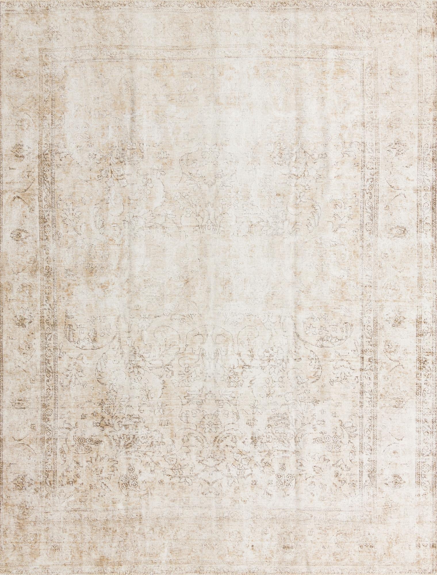  9' 8 x 13'  Hand Knotted Ultra Vintage Persian Wool Rug