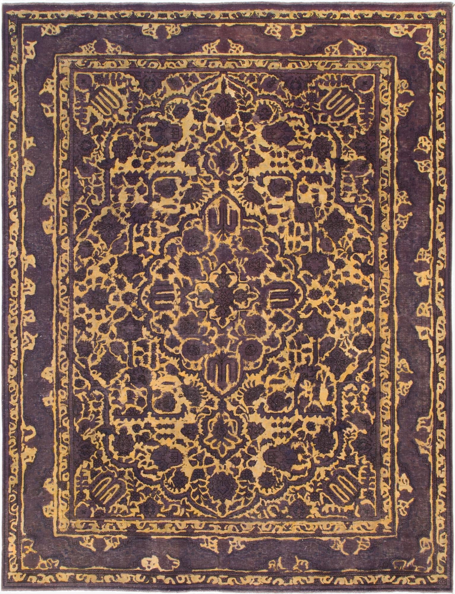  8' 6 x 10' 10  Hand Knotted Ultra Vintage Persian Wool Rug