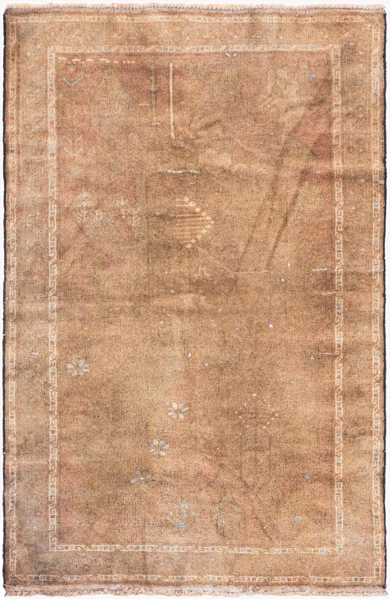  2' 9 x 4' 4  Hand Knotted Ultra Vintage Persian Wool Rug