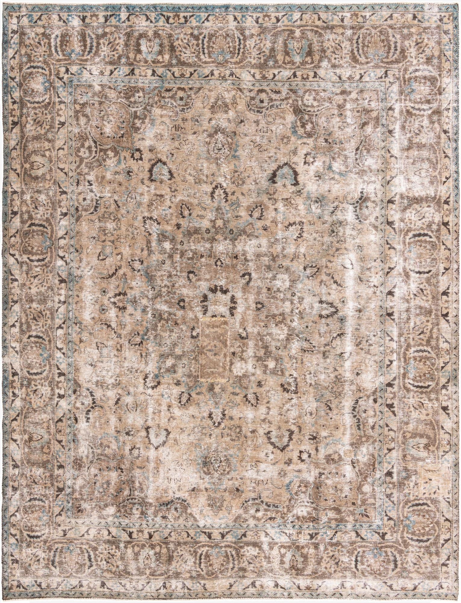  9' 10 x 12' 10  Hand Knotted Ultra Vintage Persian Wool Rug