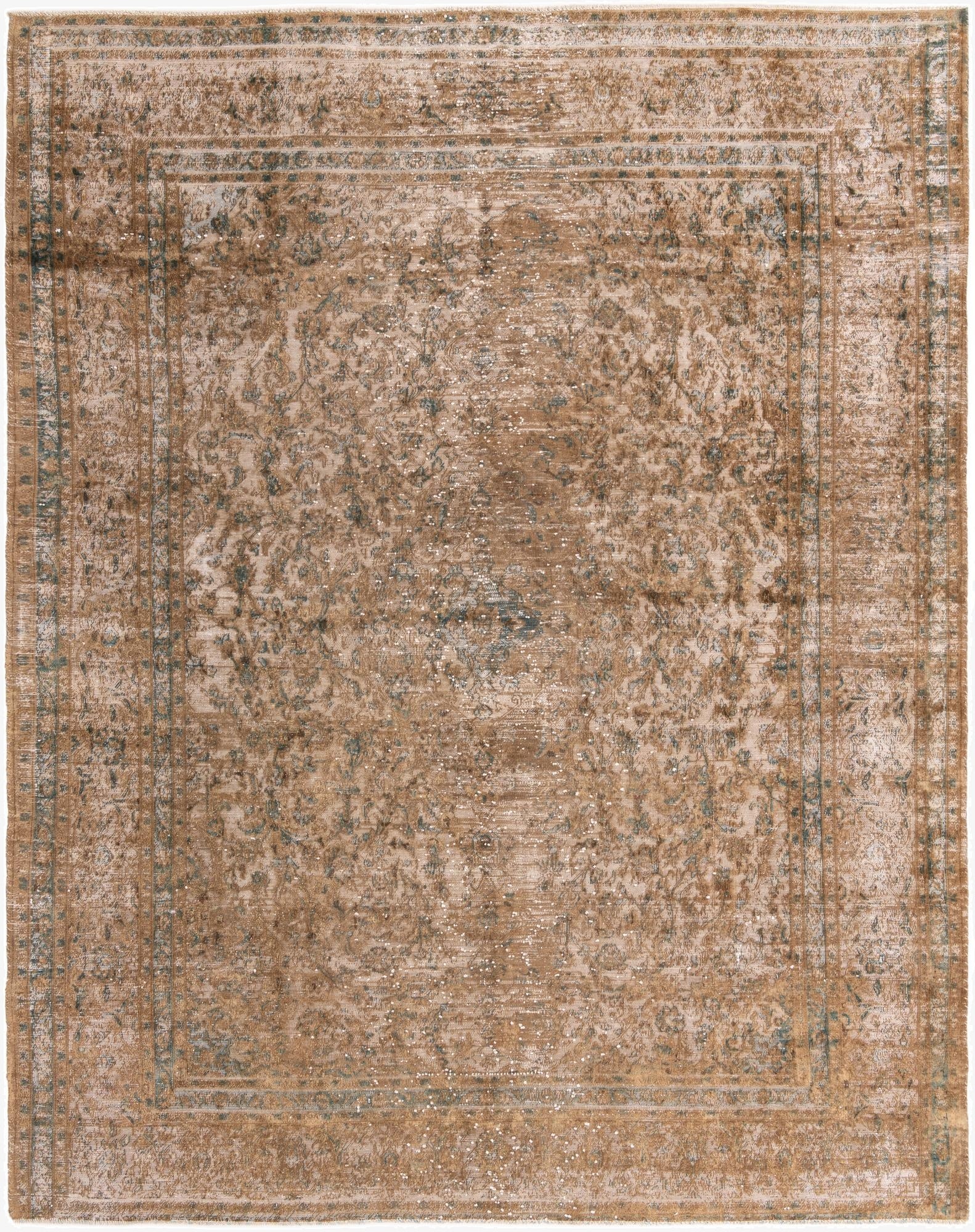  9' 8 x 12' 3  Hand Knotted Ultra Vintage Persian Wool Rug