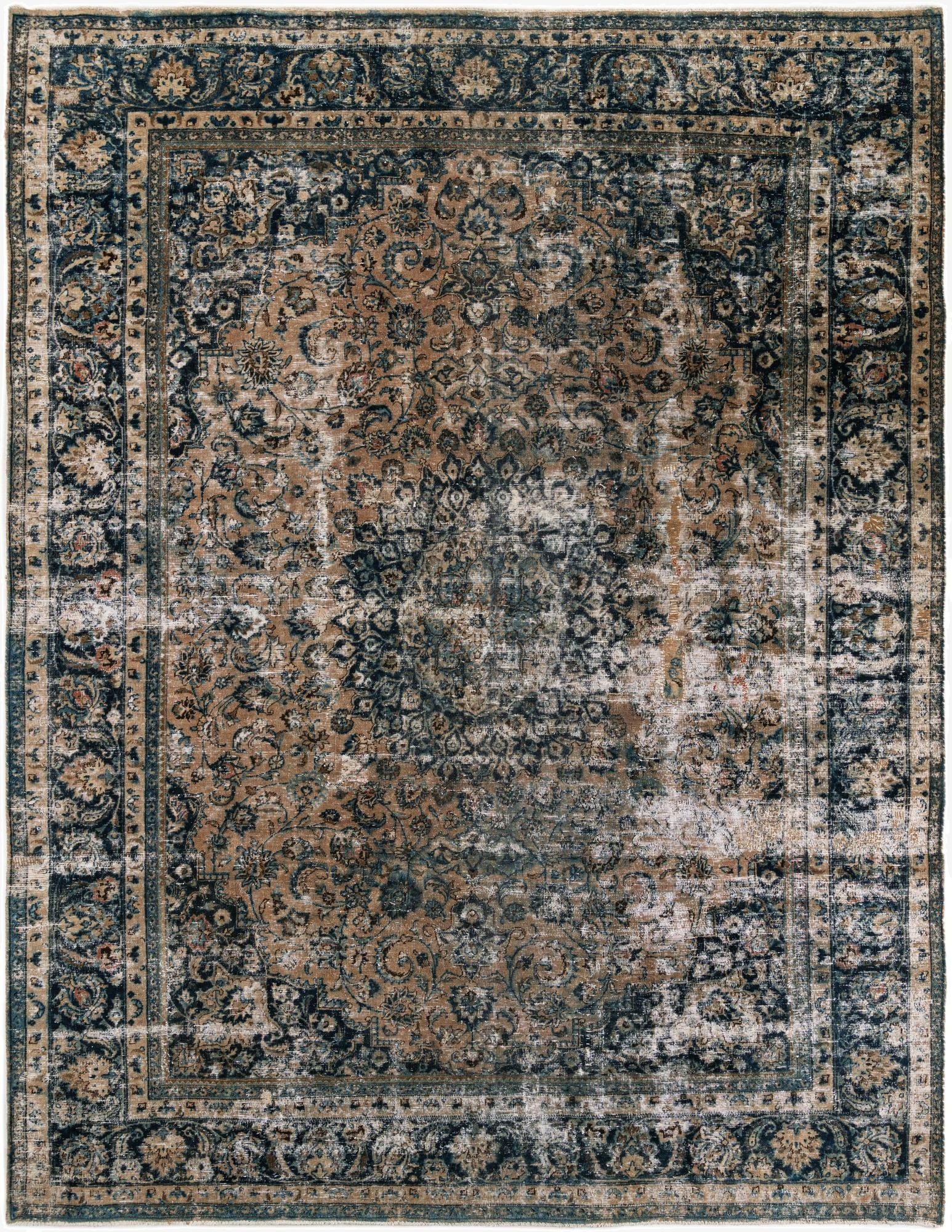  10' x 13'  Hand Knotted Ultra Vintage Persian Wool Rug