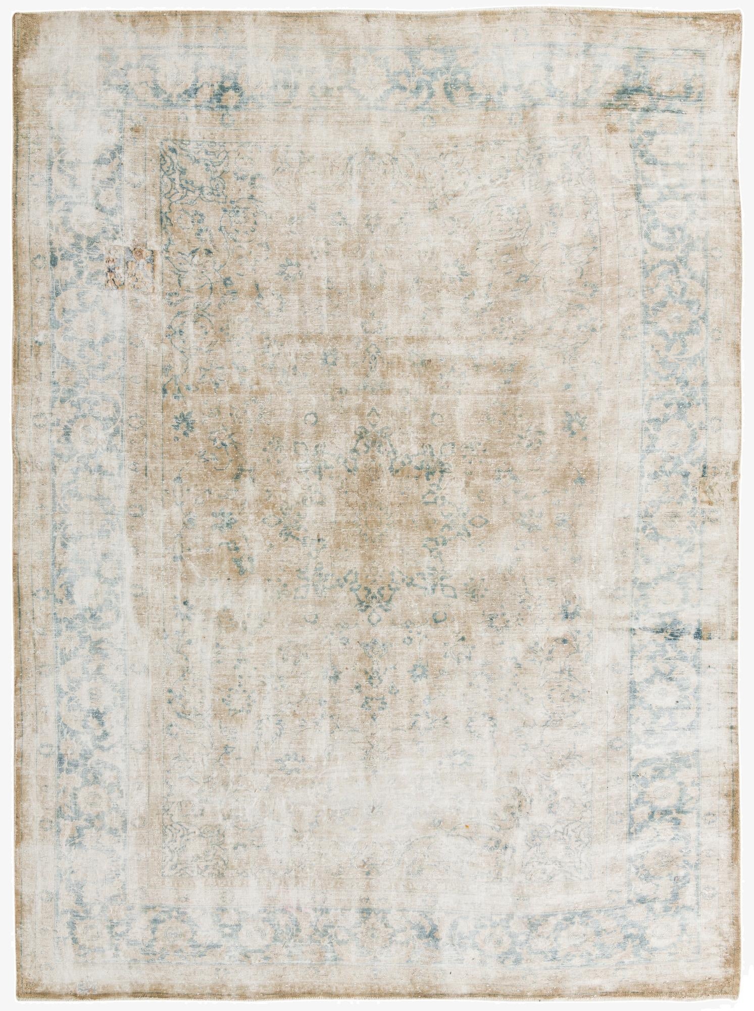  9' 7 x 13' 2  Hand Knotted Ultra Vintage Persian Wool Rug